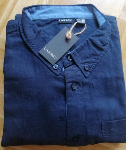Herren hemd dunkelblau - dunkelblau,, gr